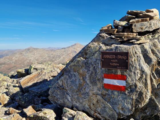 Beginn Fritz-Anker-Steig am Glungezer