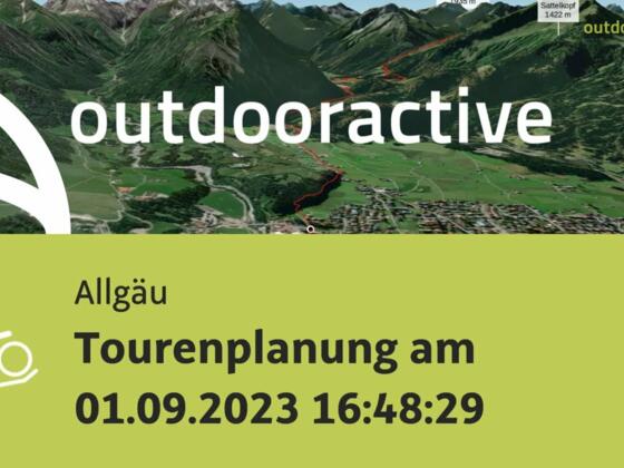 Mountainbike-tour im Allgäu: Tourenplanung am 01.09.2023 16:48:29