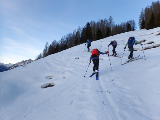 Start oberhalb von Vorfusch