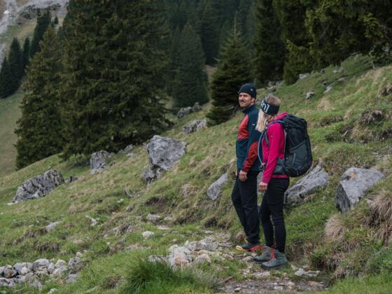 Mit Super.Natural beim Wandern