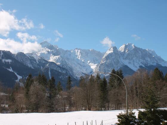 Blick vom Balkon im Winter
