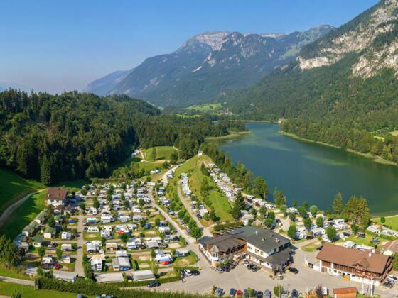 Luftaufnahme Camping Seeblick Toni am Reintalersee
