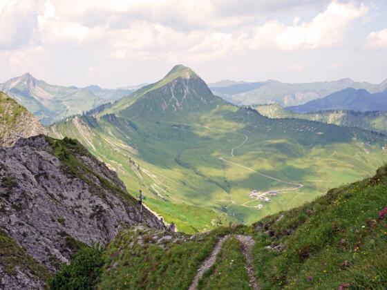 Blick zurück Richtung Zafernhorn und Zafernalpe