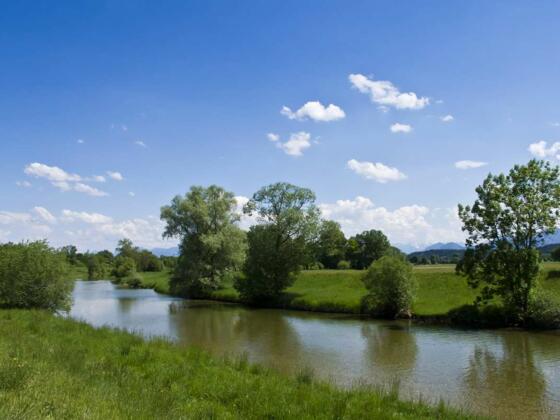Bilderbuchlandschaft entlang der Mangfall