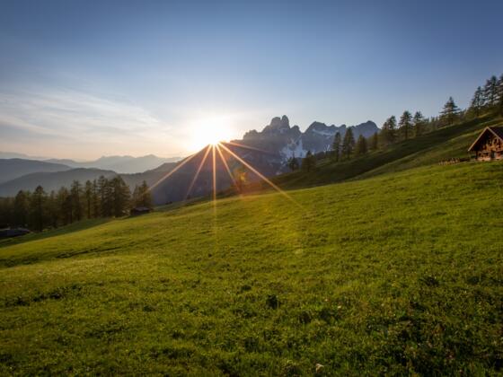 Blick zur Bischofsmütze von der Sulzenalm