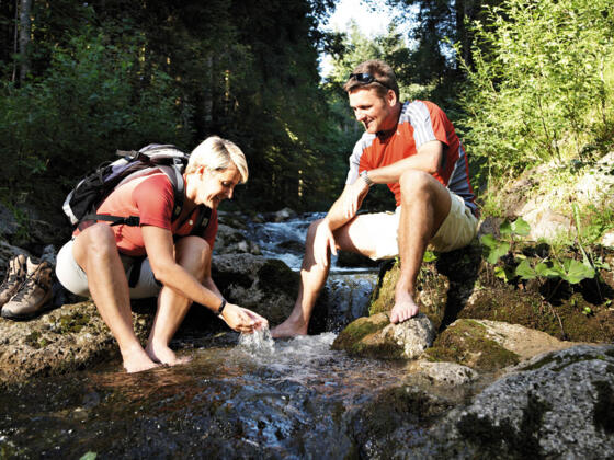 inzell sommer wandern rast wasser