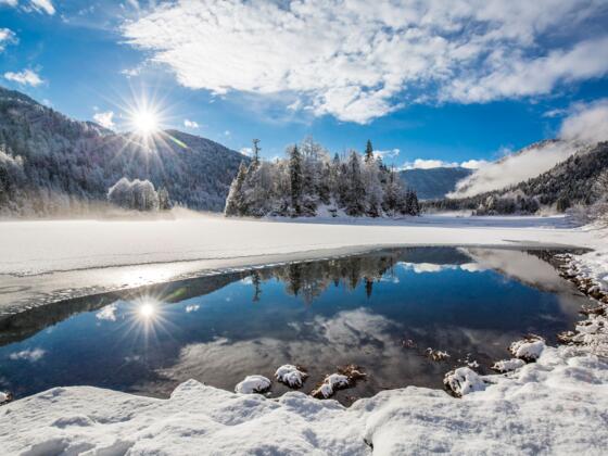 Drei Seen Gebiet im Winter
