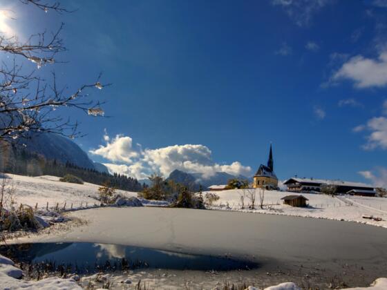 Winterpanorama in Einsiedl