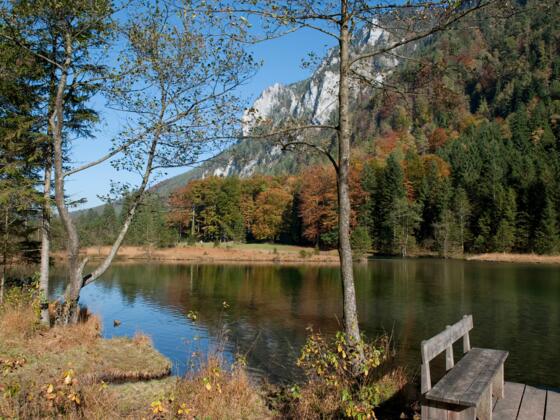 Inzell/Chiemgau im Herbst - der idyllisch gelegene Falkensee