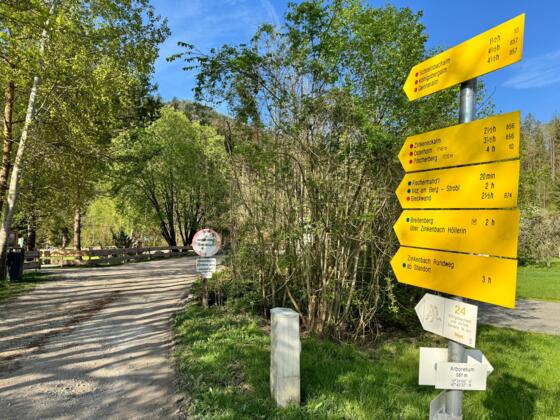 Start der Tour beim Arboretum