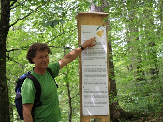 Stele Meditationsweg - Scheibum