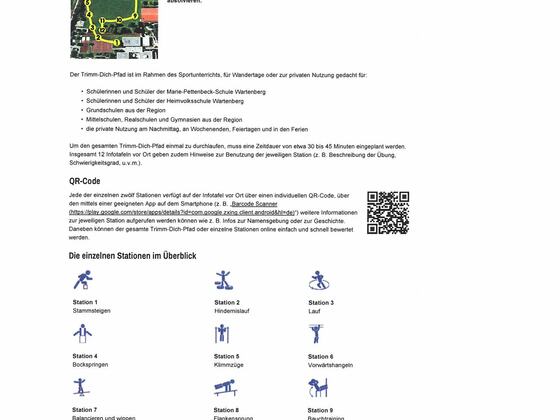 Trimm-Dich-Pfad bei der Marie-Pettenbeck Schule in Wartenberg