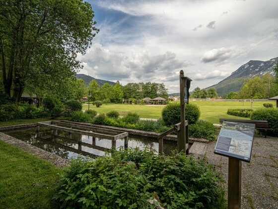 Panoramablick an der Kneippanlage im Kurpark Inzell