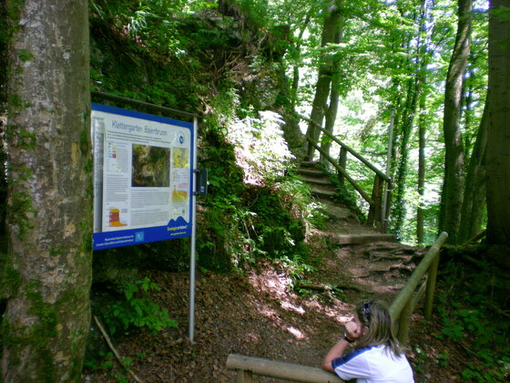 Infotafel am Klettergarten