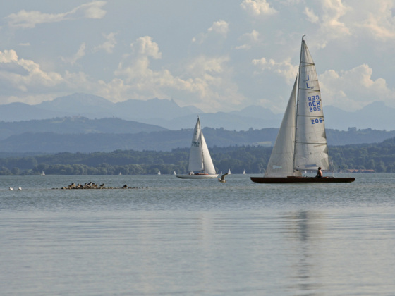 Panoramablick von der Promenade Herrsching.