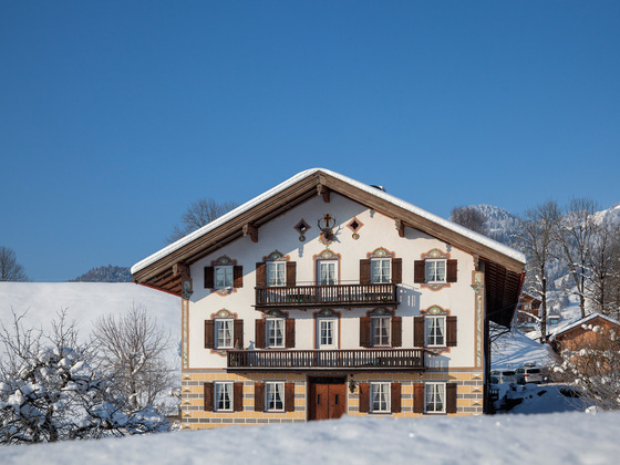 Bauernhof in Wegscheid im Winter