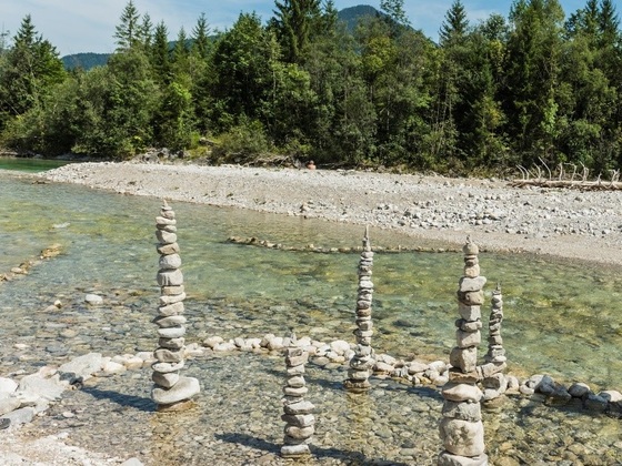 Stoamandl an der Isar