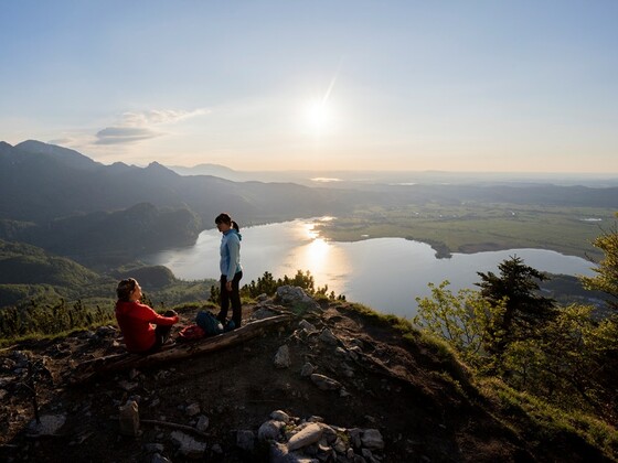 Ausblick von der Sonnenspitz auf dem Kochelsee