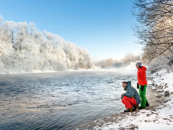 Winterwanderung entlang der Isar