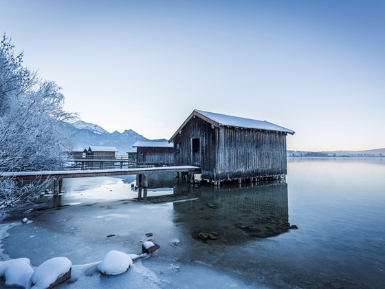 Bootshütte am Kochelsee