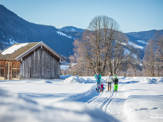Winterwanderung am Höhenweg in Richtung Arzbach