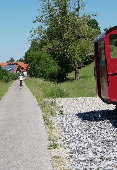 Bahntrassen-Radeln am "Sachsenrieder Bähnle".