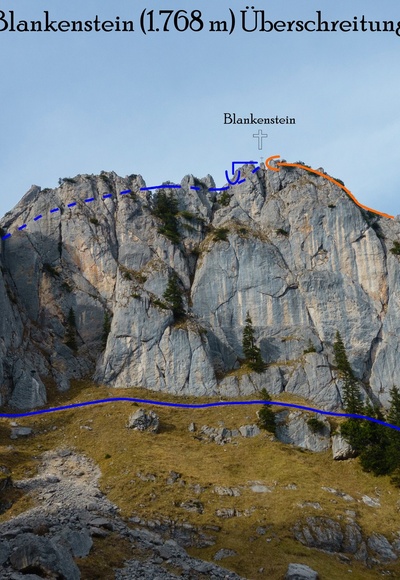 Blankensteinüberschreitung Übersichtsbild-Topo