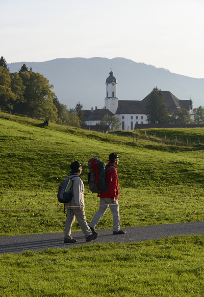 Die Wieskirche ist nur ein Highlight auf dieser Etappe