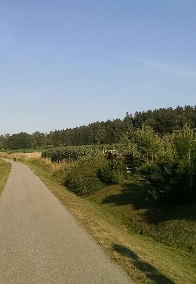 Radweg auf der ehemaligen Bahntrasse