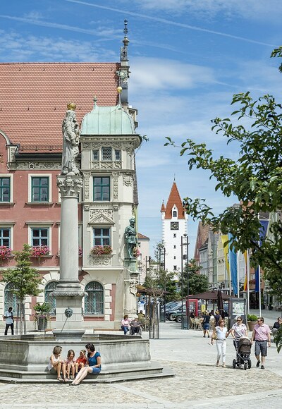 Der Marienplatz in Mindelheim