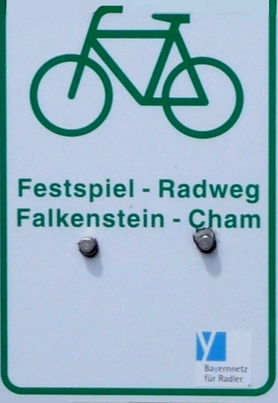 Markierung Festspiel-Radweg