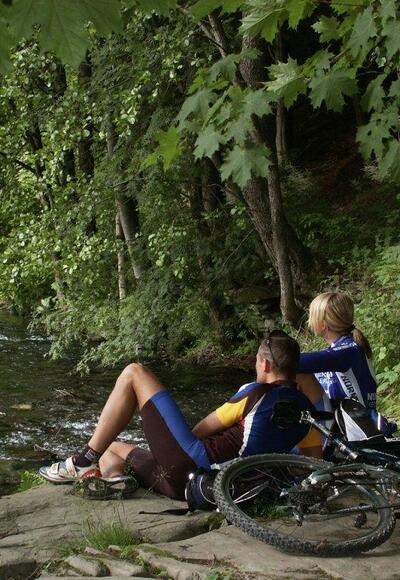 Radfahrer im Frankenwald