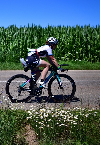 Rennradfahrerin