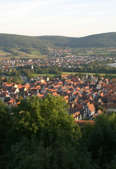 Blick über Hersbruck und die Hersbrucker Schweiz