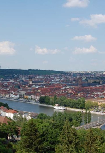 Blick auf Würzburg vom Käppele aus