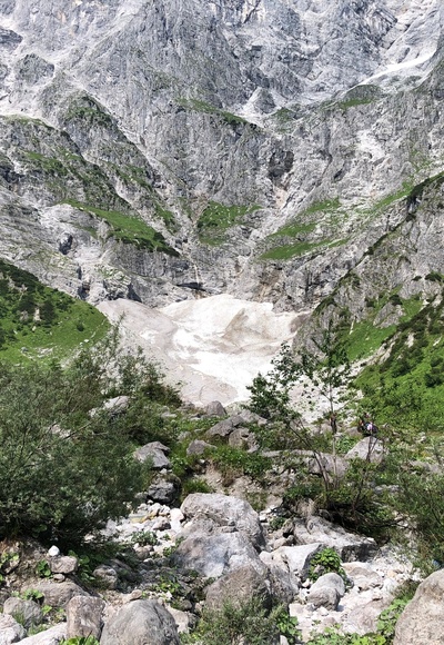 Watzmann Ostwand und Blick zur Eiskapelle