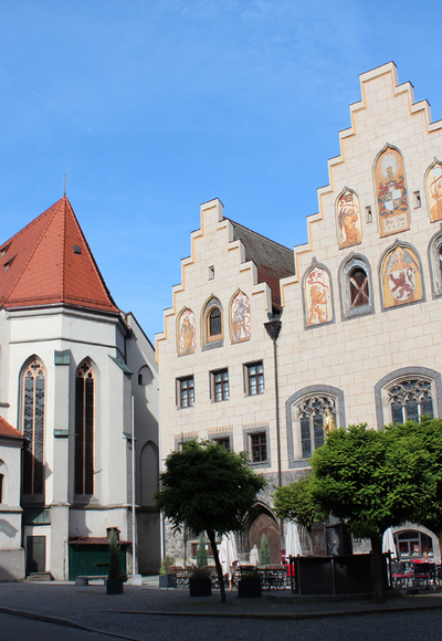 Rathausplatz und Frauenkirche Wasserburg