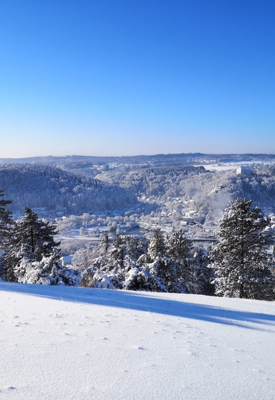 Ausblick auf das winterliche Riedenburg