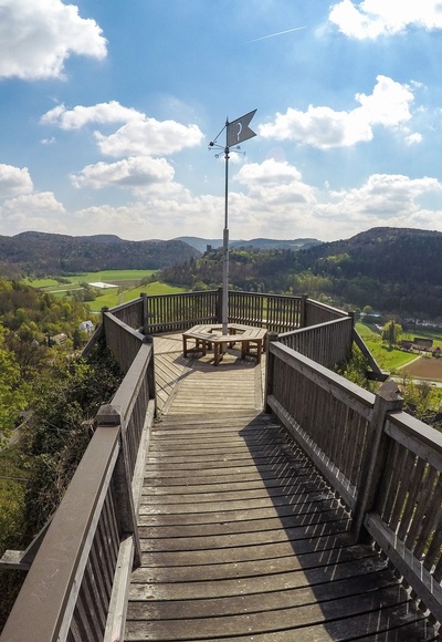 Aussicht an der Burgruine Streitberg