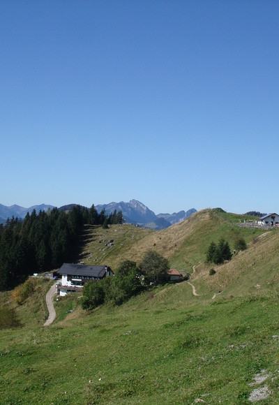 Blick Richtung Spitzsteinhaus und Altkaseralm