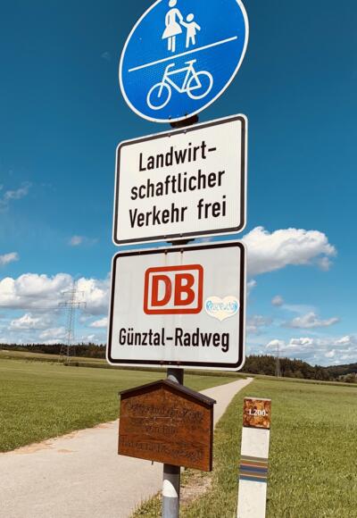 Beschilderung DB Günztal-Radweg