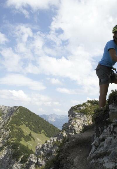 Den EDELRID-Klettersteig in Oberjoch fast geschafft