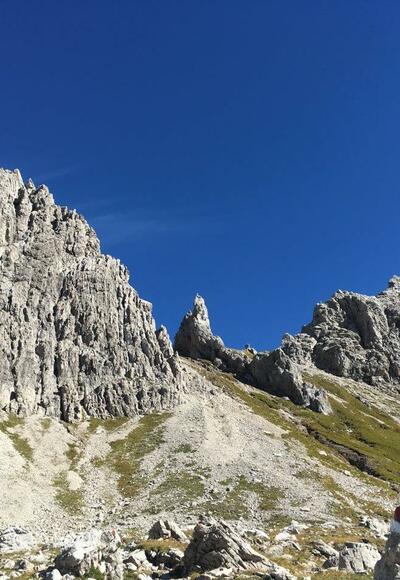 Unterhalb der Balkenscharte.