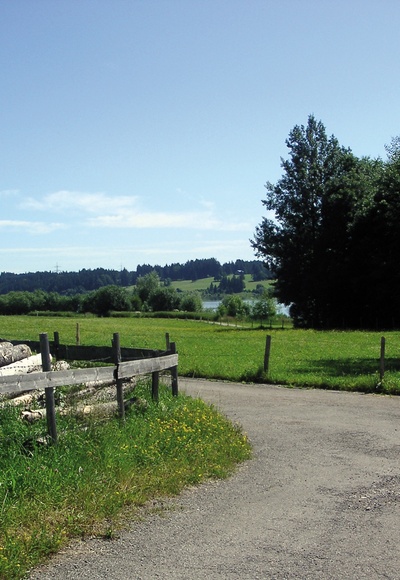 Wir wandern entlang des Rottachsees.
