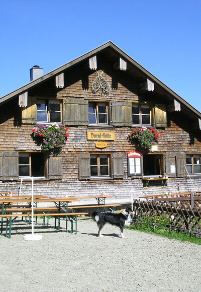 Blick zur Burgl Hütte