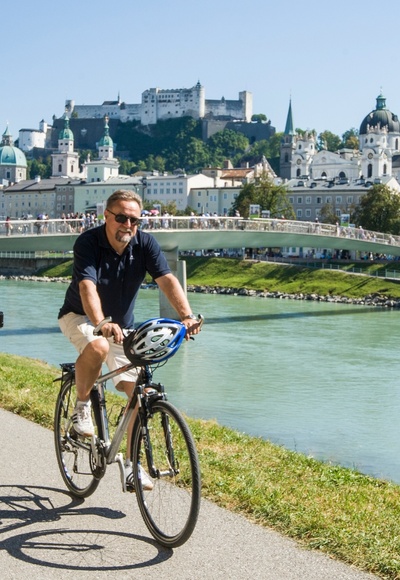 Radfahren an der Salzach