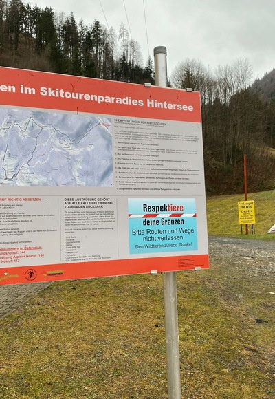 Infotafel am Start der Tour auf den Anzenberg