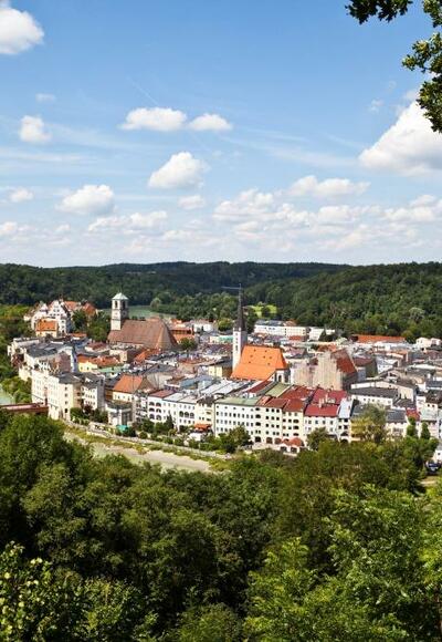 Blick auf Wasserburg am Inn