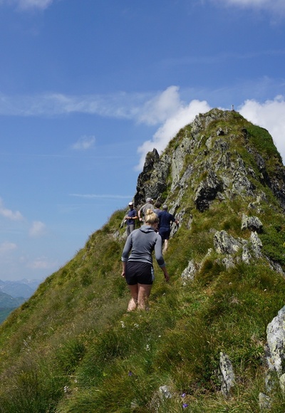 Das letzte Stück zum Gipfel etwas steiler