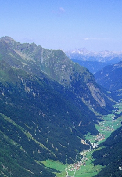 Blick auf das innere Pitztal vom Grabkogel (2651m, oberhalb des Moalandsees) Richtung Norden